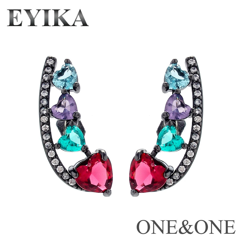

wholesale mother's day gift mix color stone earring one and one