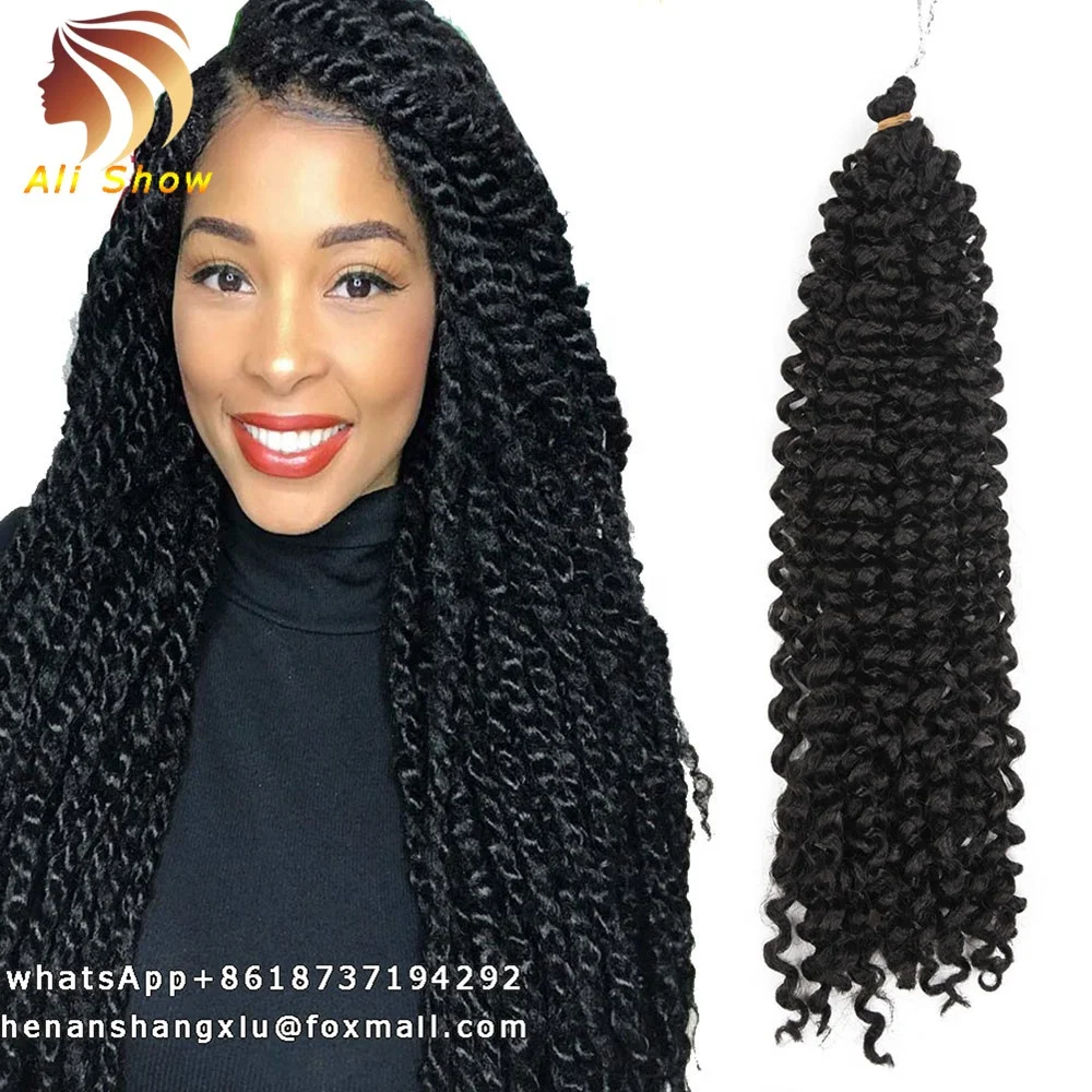 

Ali Show Natural Spring Twist Braiding Fluffy Hair Passion Twist Hair Ombre Colors Hair Extension