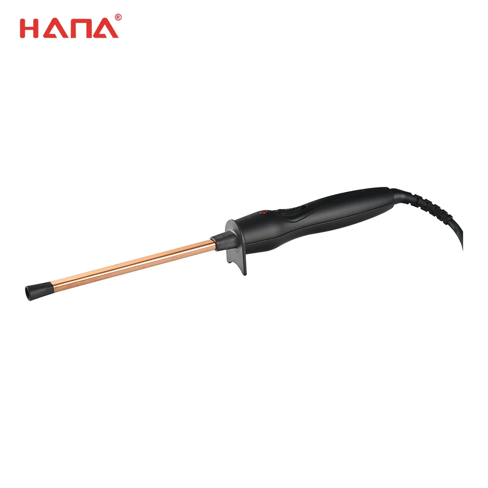 

HANA PTC Electric Hair Curling Iron Wand With Onoff Led Switch, Hair Curling Iron Rose Gold Hair Curler With Safety Stand