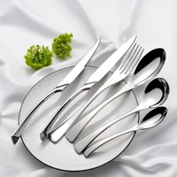 

30%OFF Kaya Luxury Flatware Knife Fork Spoon Banquet Event Silver Mirror Elegant Hotel Wedding Stainless Steel Metal Cutlery Set