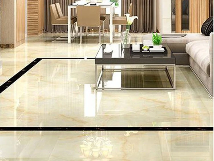 High Gloss Ceramic Vitrified Tile Golden Beige Micro Crystal High Gloss Ceramic Vitrified Tile
