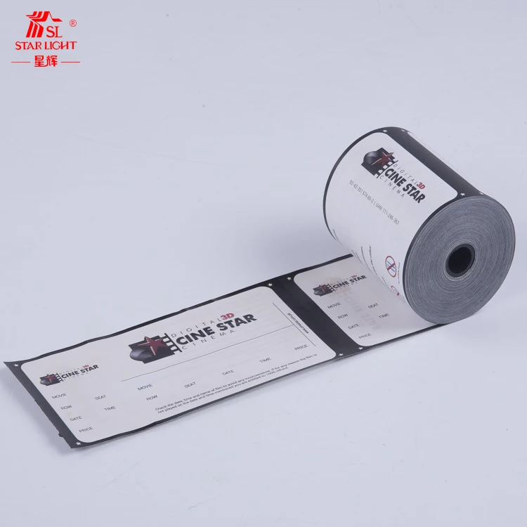 以良好的价格定制尺寸热敏纸卷电影院电影票