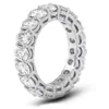Jewelry Manufacturer 925 Sterling Silver 4mm CZ Eternity Band Ring