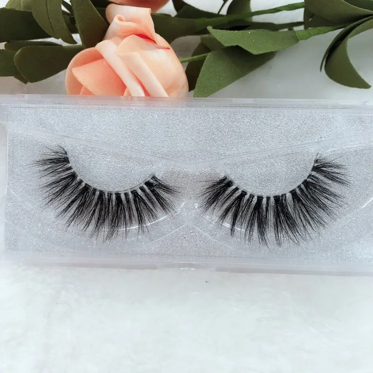 

NEW ARRIVAL 15mm/18mm/22mm mink strip eyelashes 3d mink lashes private label clear band lash, Black