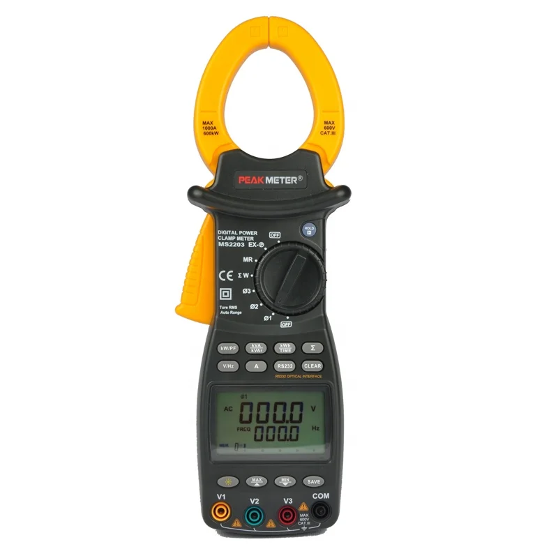 High Quality Digital Power Clamp Meter Ms2203,Digital Power Factor