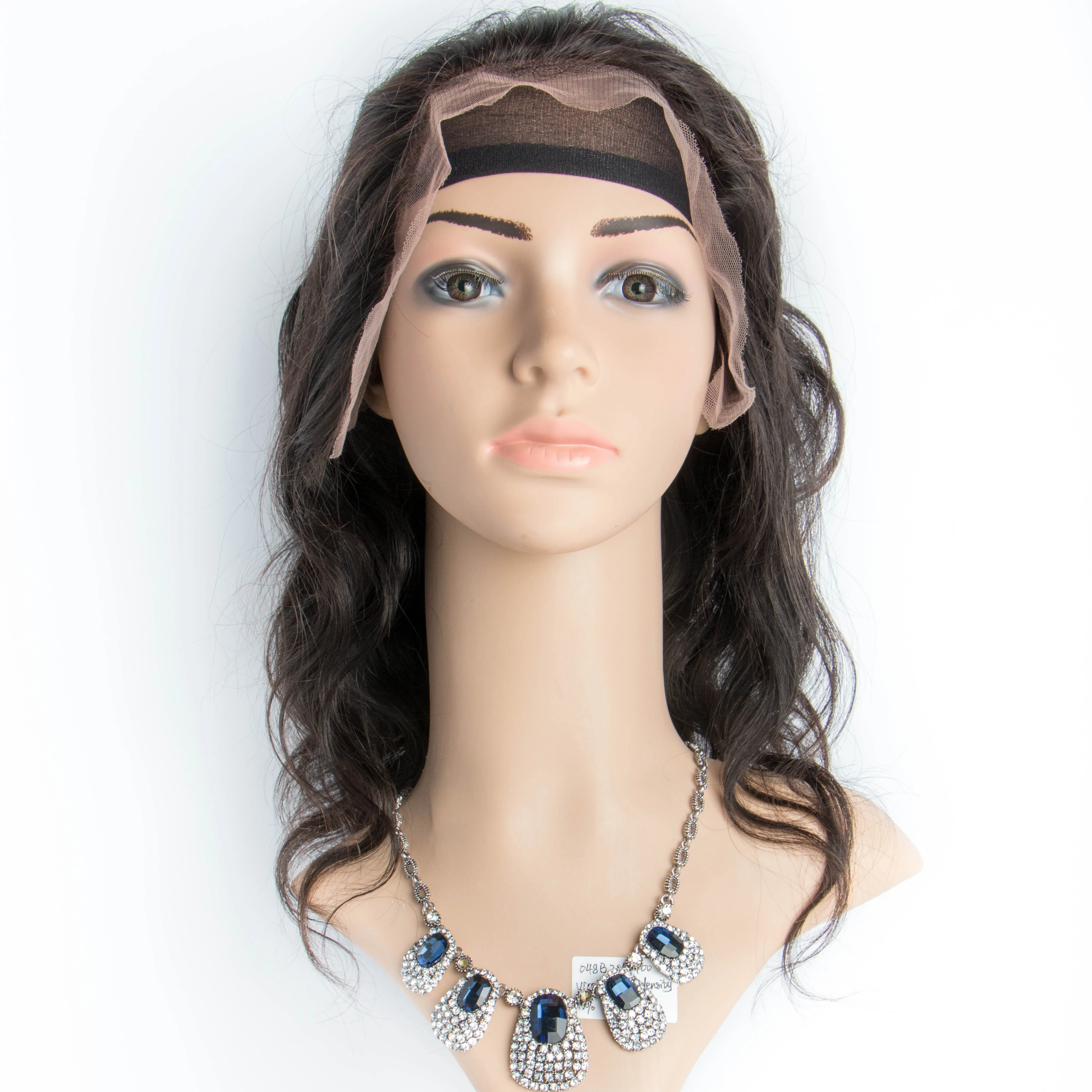 

Bliss swiss lace frontal vietnam body wave hair 360 lace frontal wig cap, Natural black
