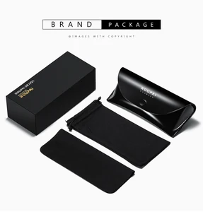Factory Hot Selling Fashion Box Custom Logo Leather Sunglasses Case With Logo