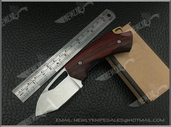 Rosewood Handle Hunting Knife D2 Knife Folding Pocket Knife