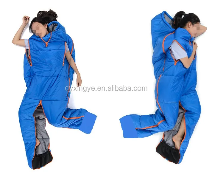 New Design sleeping bag with the shape of human