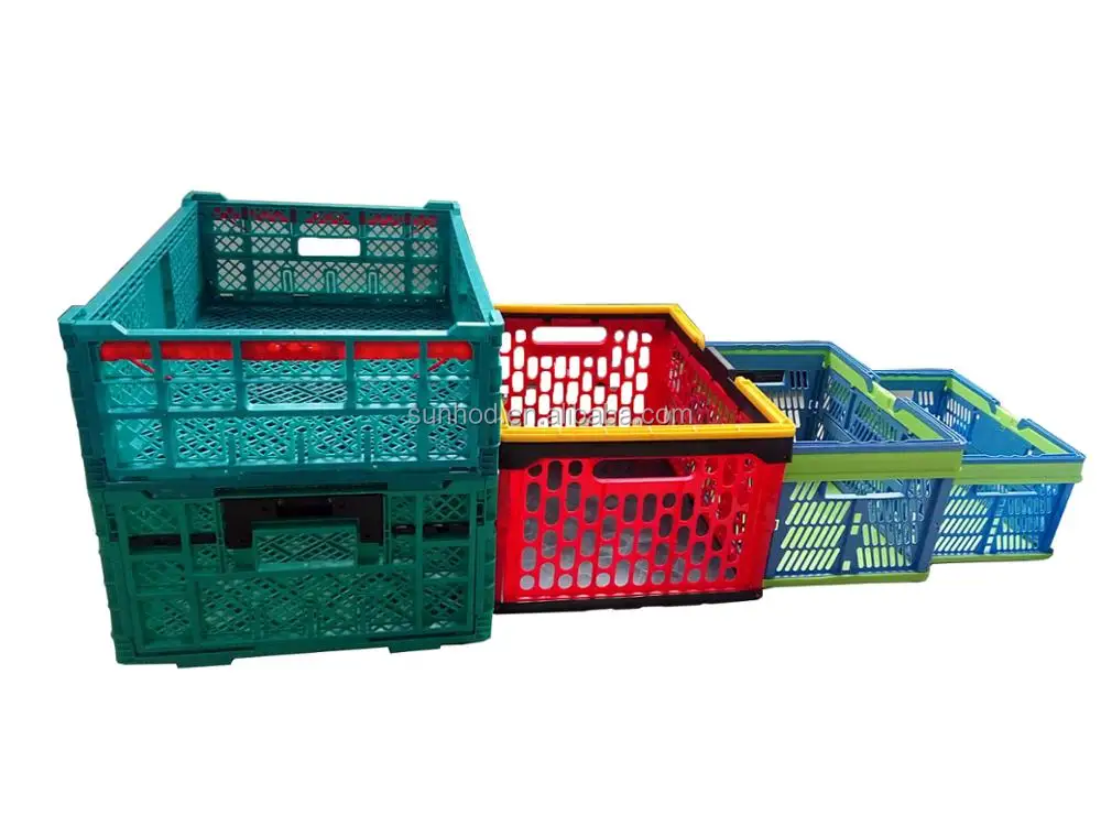 High Quality Storage Stackable Folding Plastic Crate For Sale With Cheap Price Plastic Vented