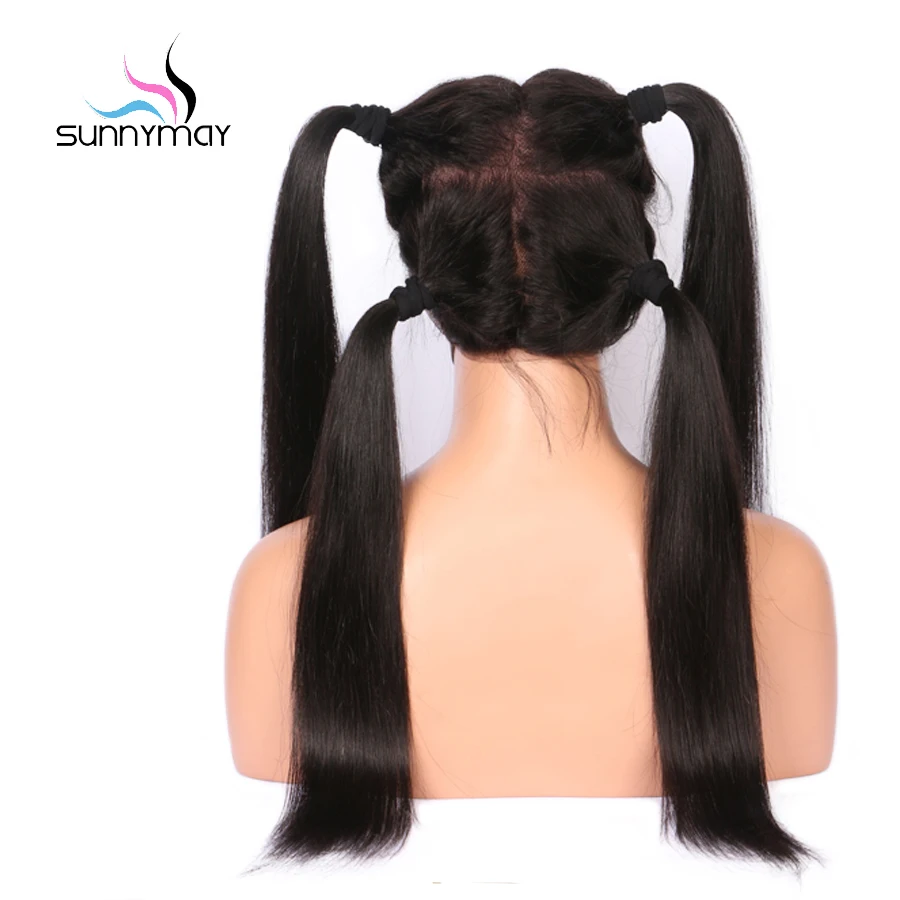 

Sunnymay Pre Plucked Full Lace Human Hair Wigs for black Women Silky Straigh Brazilian Remy Long Hair Lace Wigs With Baby Hair, Natural color;can be dyed