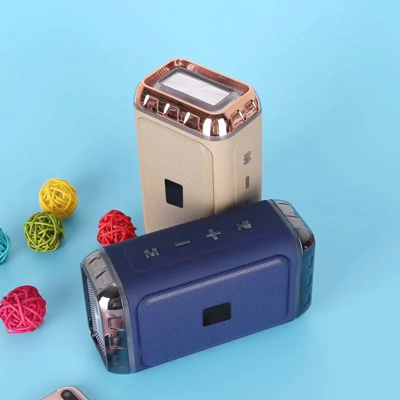 Portable Mini Bluetooth Booster Speakers Wireless Hands Free Colorful Flashing LED TF USB FM Sound Music For iPhone X Samsung - ANKUX.COM
