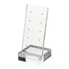 custom clear acrylic jewellery display Angled 5 Pair pmma Earring Display