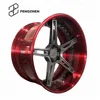 18-24 Inch customized perfect 2 piece red deep dish rims foeged aluminum wheels for any car