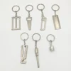 Multi-function metal tools scissors keychain mini tools hammer ax Screwdriver keyring