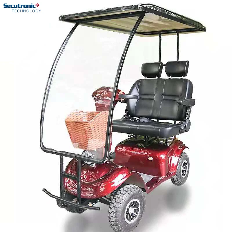 

4 Wheel Closed Two Seats 2 Seater Double Seat Eldery Handicapped Golf Enclosed Mobility Electric Scooter