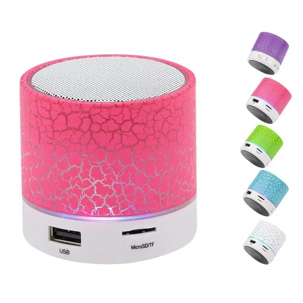 

Portable Mini Wireless Crack Bluetooth Speaker with colorful LED lights, Customized