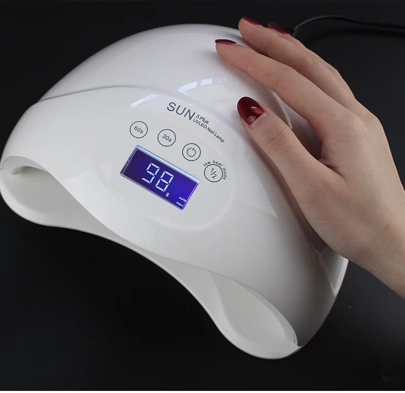 

Sun 5plus 48w led nail lamp uv led nail lamp curing lamp for gel polish nail dryer, White