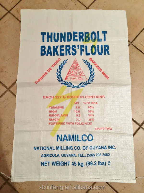 New Virgin Material Polypropylene 25kg 50kg Flour Bag For Wheat,Rice ...