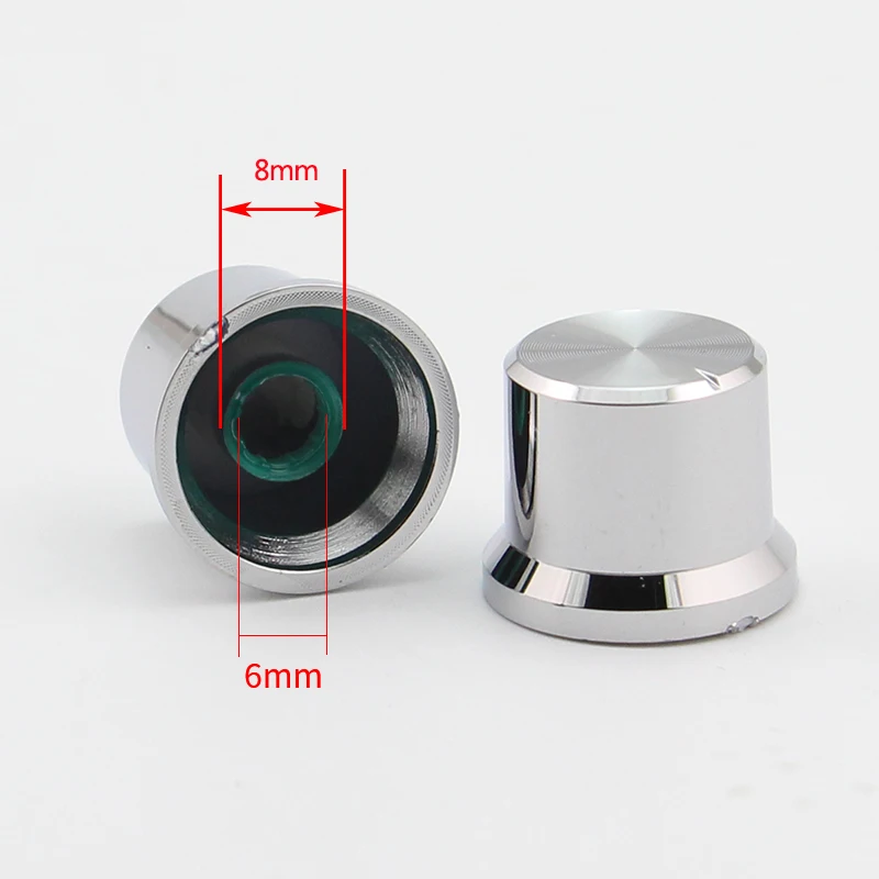 Volume Control Rotary Knobs Black For 6mm Dia. Knurled Shaft