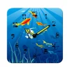 wall clock custom printing blue ocean world design 12inch square acrylic wall clock for best kids gifts