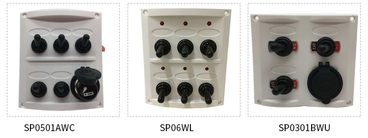 6 GANG 12V circuit breaker jeep boat rocker touch panel switch