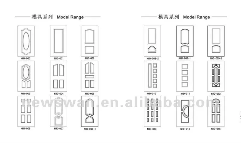 White Primed Door Leaf Wood Veneered Door Leaf Melamine Paper