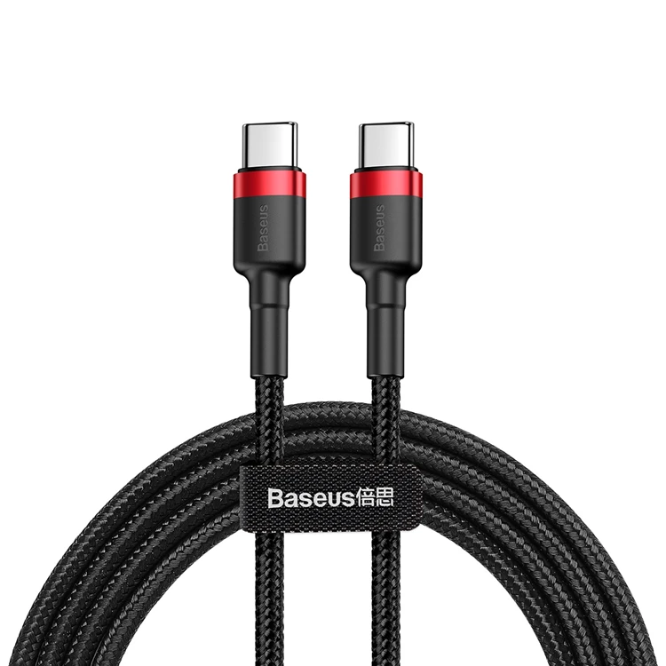 

Baseus High Quality Fast Speed PD2.0 USB Cable QC3.0 Flash Charging Type-C Cable, Red/red black/gray black