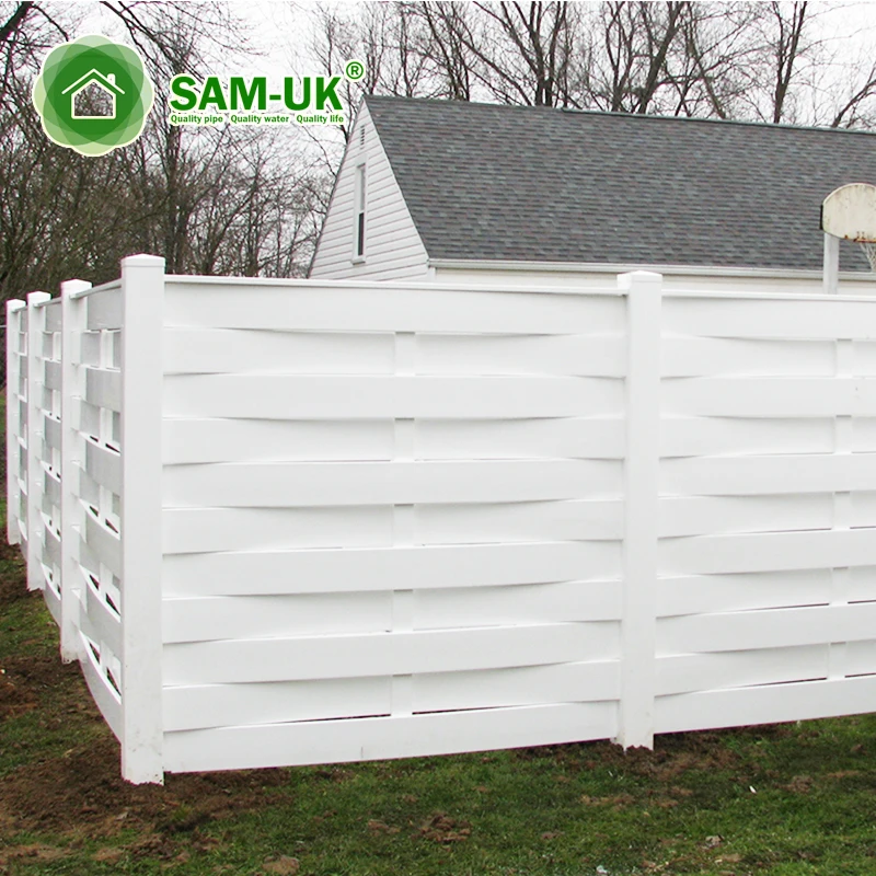 

sam-uk UV resistant and easy to assemble Home Use Decoration Garden Vinyl Fencing Factory Pvc Privacy 2d drawing Fence, White