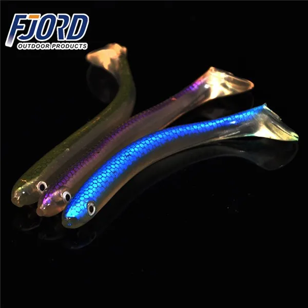 

FJORD Wholesale high quality 120mm 8g handmade hollow soft bait soft plastic fishing lures, 3color