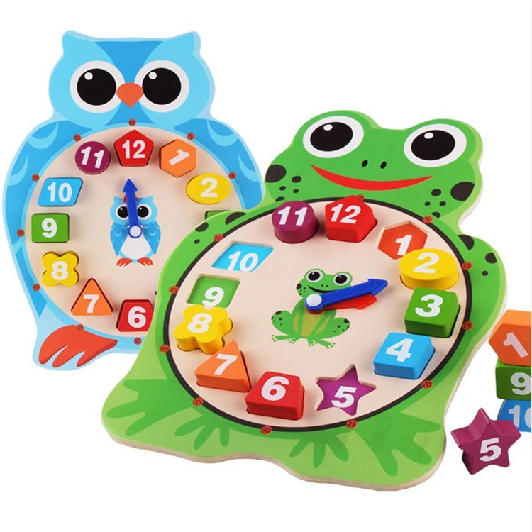 

Educational board game time sense toys wooden sorting toy kids clock game