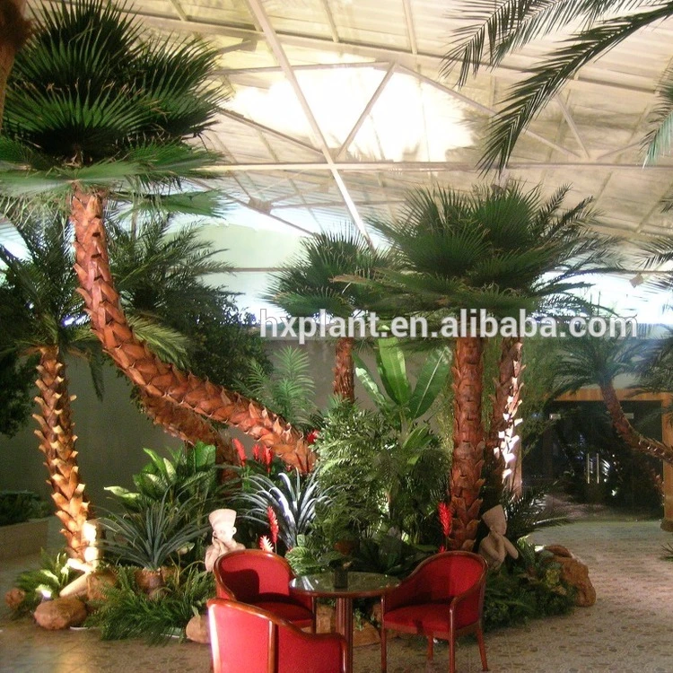 

New products large outdoor artificial palm trees artificial decorative metal palm trees, Natural color