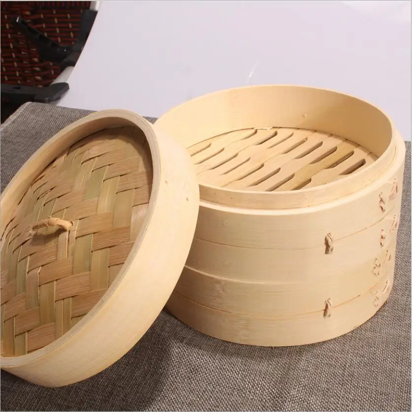 10cm To 30cm Bamboo Food Steamer Wholesale Chinese Mini Bamboo Dim Sum