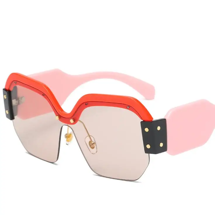 

2019 Summer Wholesale Fashionable Oversized Sunglasses Women Square Vintage Sun Shade Glasses