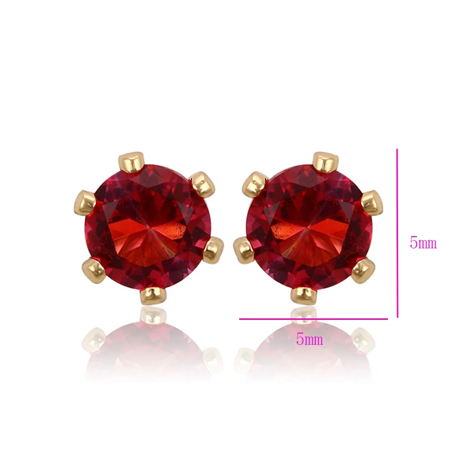 

91282 Xuping hot sale 18k jewelry ready to ship stud earring with one big zircon