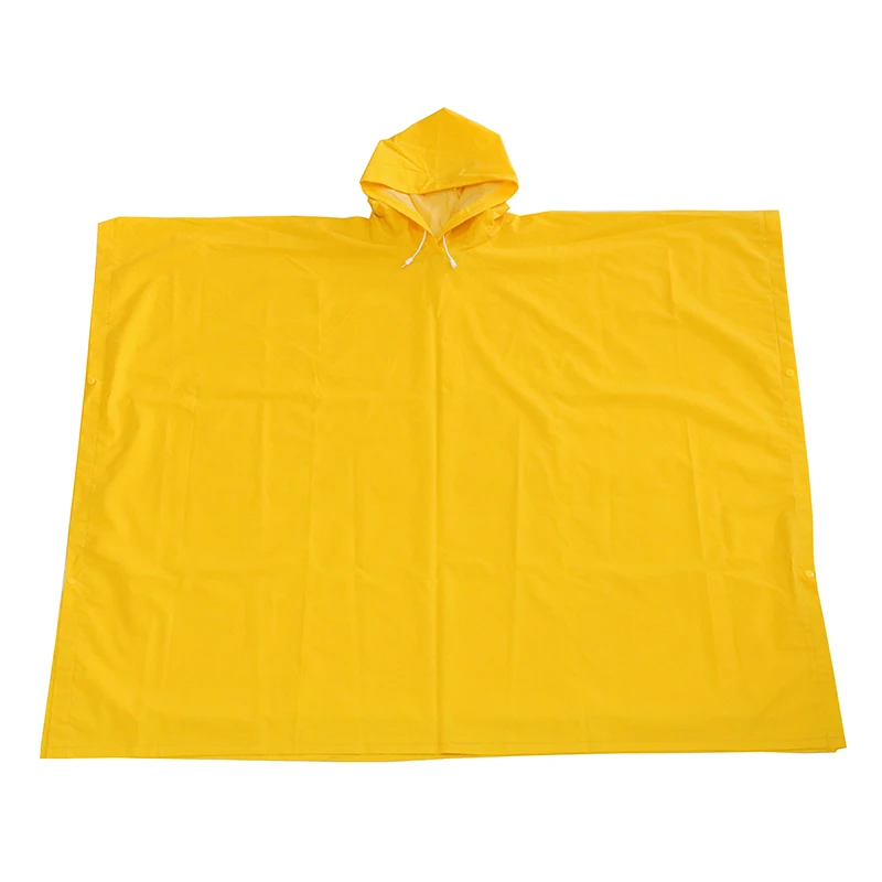 Waterproof Yellow Custom Printed Pvc Rain Coat Poncho - Buy Pvc Rain ...