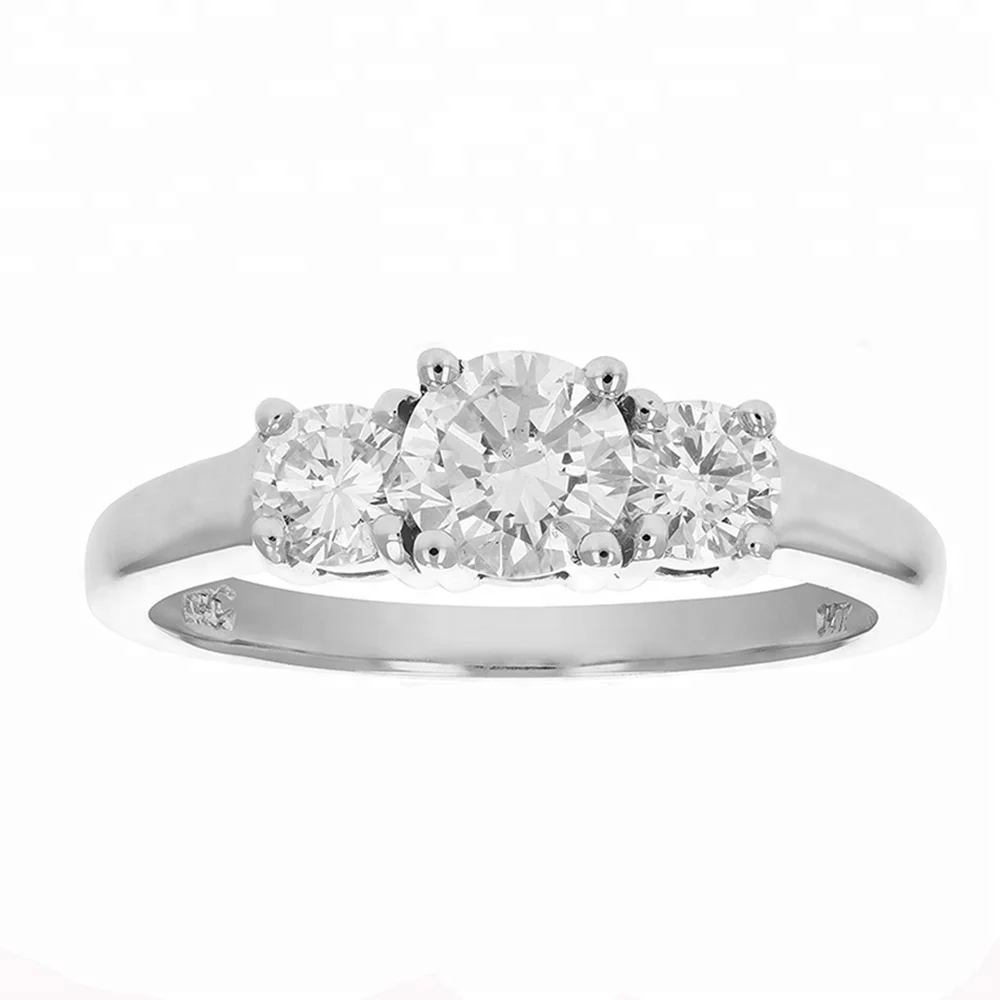 Cheap Custom Made Silver China Jewelry Silver 925 3 Stone Jewelry Rings