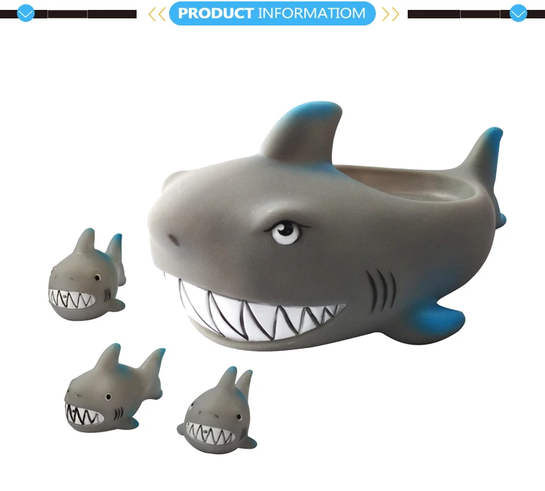 rubber shark bath toy