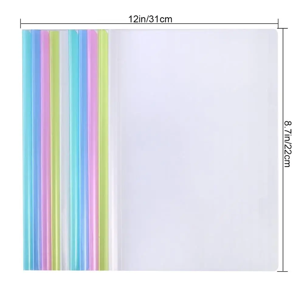 
Transparent Clear Plastic File Folder Sliding Bar Report Covers for A4 Report Cover Organizer Binder 