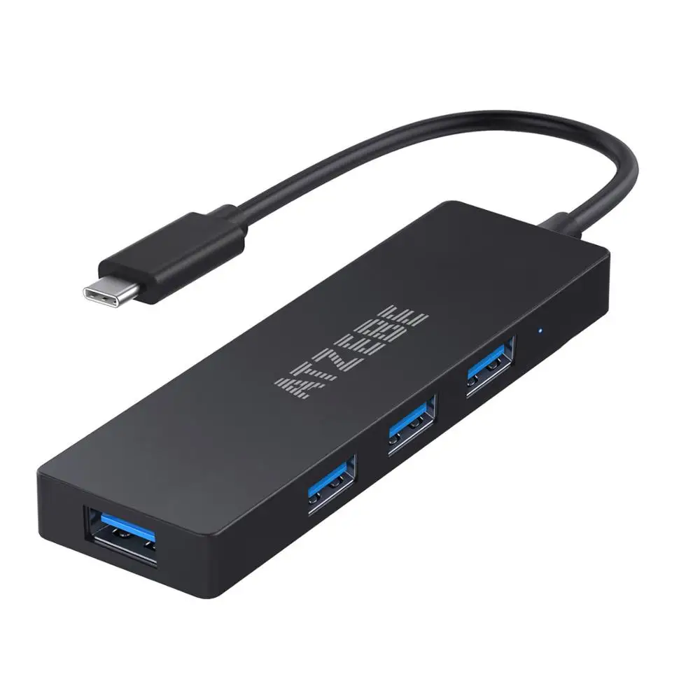 

ATZEBE USB 3.0 4 Port, Ultra Slim USB Adapter with 4*USB 3.0 Ports, High Speed 5Gbps for MacBook Pro with USB-C Interface