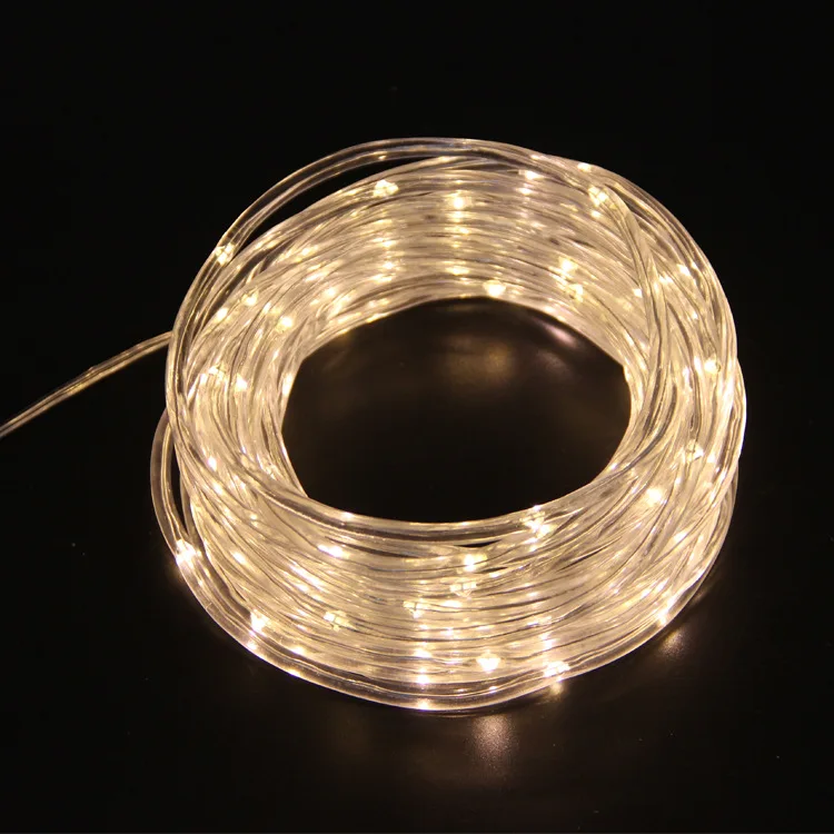 Solar Rope Lights Outdoor,Fairy Rope String Lights Waterproof 33ft 100 ...