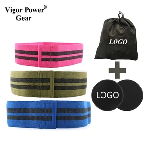 vigor power gear high quality slide discs with hip circle set core sliders exercise hip resistance band set