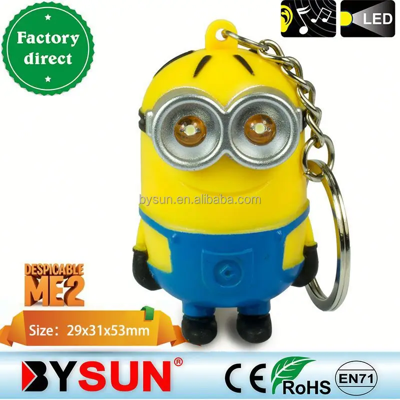 BS-075 Factory direct minions family LED talking keychain-Ruian Bysun Electronic