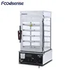 Restaurant electric glass food warmer display cabinet showcase, commercial food warmer display