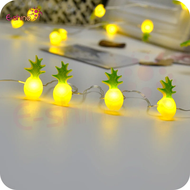 Pineapple Decor Light Battery Powered 10 Led Fairy String Lighting For