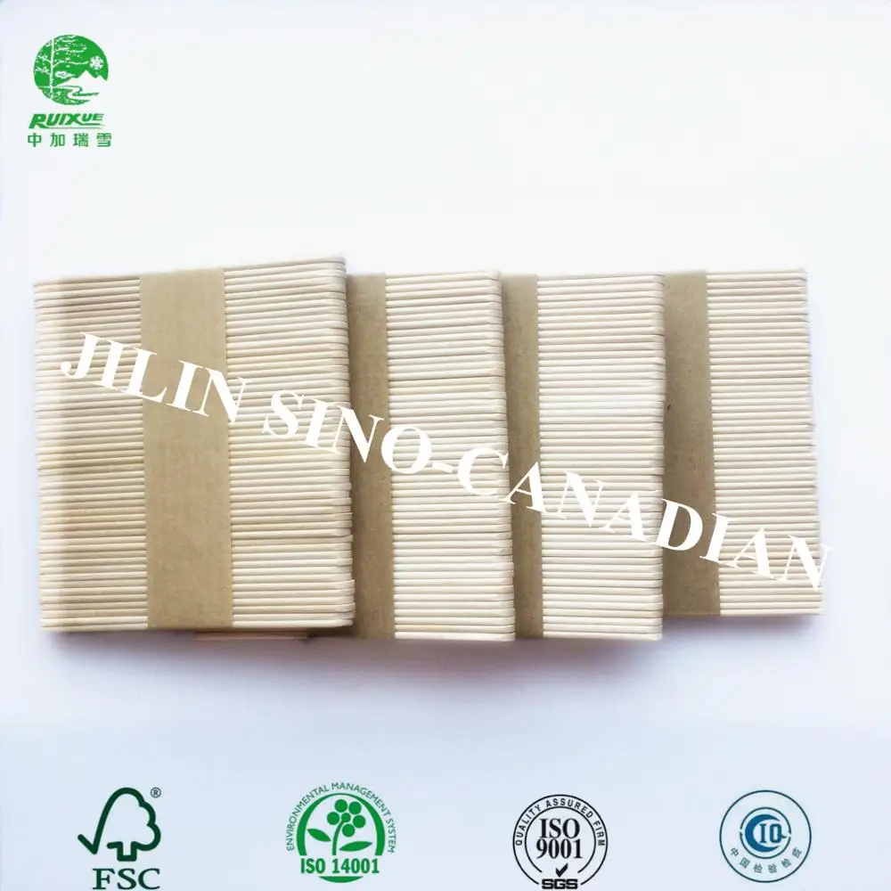 
93mm birch wood ice cream stick spoon with printed logo 