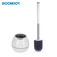 

Hot Selling Ready To Ship Round Head Soft TPR Toilet Brush Set Shopping Online Durable Cleaning Brush for Bathroom