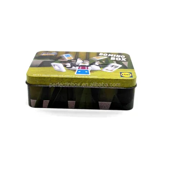 Custom Decorative Printed Metal Tin Boxes For Packing Cards