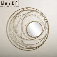 

Mayco Factory Wholesale Wrought Iron Gold Round Vintage Wall Mirror