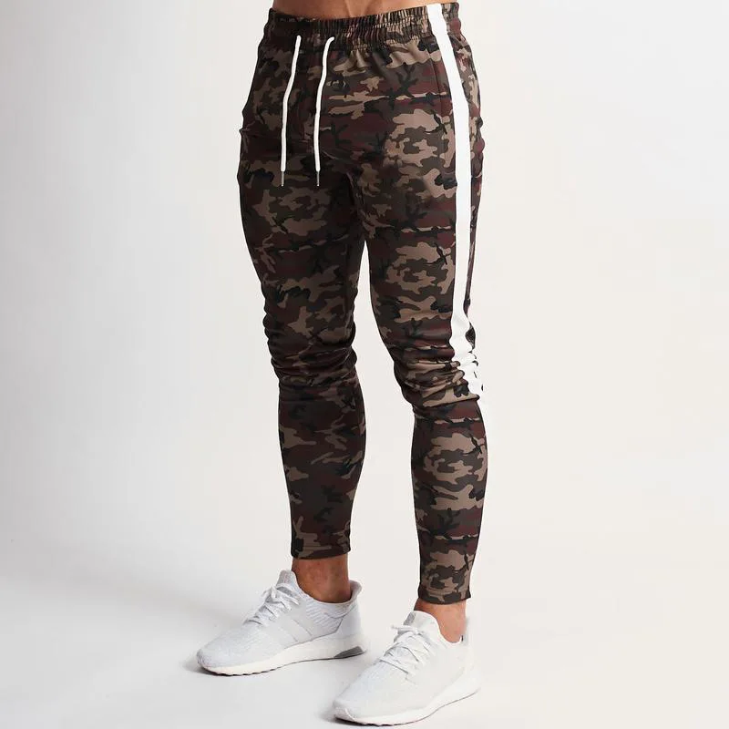 Green Camouflage Jogger Fit Mens Joggers Custom Sweatpants Men Gym Fitness Wear